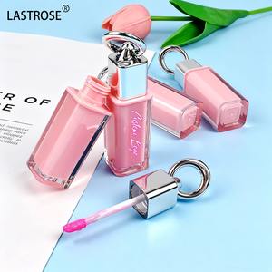 Fabrik Großhandel Lip gloss Klare Behälter Rosa 4ML Tube Silber Abdeckung Leere Lip gloss Flasche mit Schlüssel bund - Product Image 3