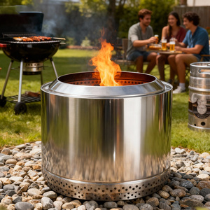 موقد خشب خارجي صديق للبيئة من الفولاذ المقاوم للصدأ بطول 27 بوصة مع سطح مطلي للتخييم والاستخدام الخارجي، متوفر بالجملة - Product Image 1