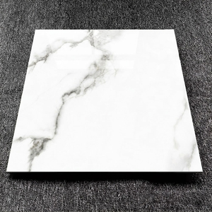Azulejos de Porcelana Pulida Calacatta Gris con Vetas de Tinta, 60x60 cm, para Piso, Cerámica 600x600 para Pisos Interiores Modernos y de Lujo - Product Image 1