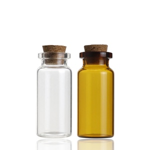 ขวดแก้วขนาดเล็ก 10 มล. 22x50 มม. พร้อมฝาปิดจุกไม้ก๊อก ขวดข้อความขนาดเล็ก ภาชนะขนาดจิ๋ว - Product Image 3