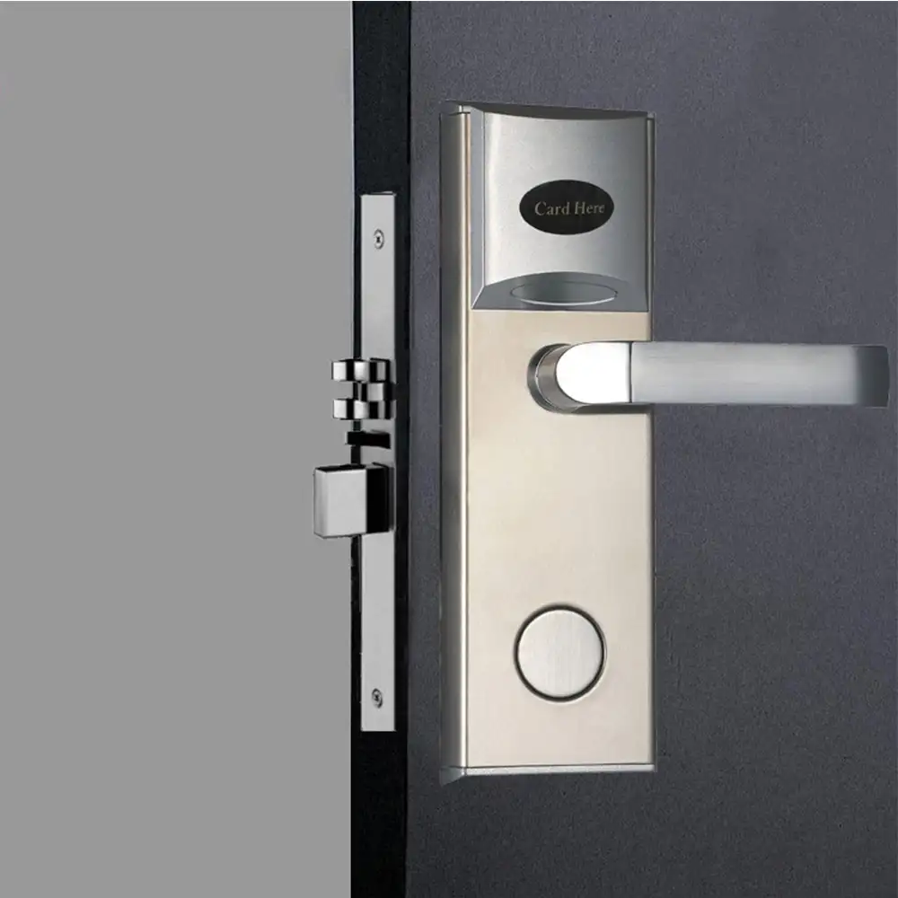smart door lock security computer operated smart electronic deadbolt rfid cards hotel locks management T57 M1system for sale