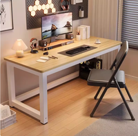 Table d'ordinateur portable rectangulaire simple, petite et minimaliste, pour la maison, la chambre, le bureau, les étudiants, portable, sans assemblage requis, personnalisable
