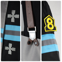 Costume de Cosplay Fire Force Shinra Kusakabe pour homme, uniforme de pompier, équipe 8, tenue de jeu de rôle Anime, été 2022