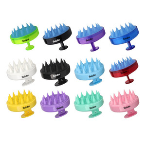 Bán chạy nhất hộ gia đình Silicone tóc rửa Lược cung cấp massage thoải mái và làm sạch da đầu, giảm ngứa. - Product Image 1