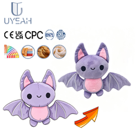 Boneka Plush Kustom Desain Pribadi OEM/ODM MOQ Kecil Bentuk Kupu-kupu, Lebah, Kelelawar, Lucu dan Empuk dengan Sayap