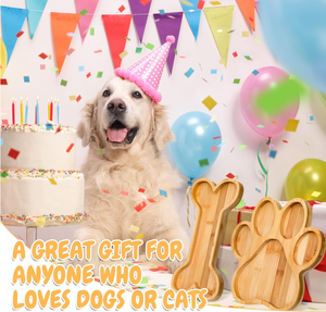 <span class=keywords><strong>Plateau</strong></span> à nourriture en bois en forme d'os pour fête, 2 pièces, <span class=keywords><strong>plateau</strong></span> à charcuterie pour chien, <span class=keywords><strong>plateau</strong></span> <span class=keywords><strong>de</strong></span> service en bambou avec 5 rainures - Product Image 6