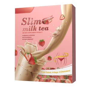 Vente chaude Plusieurs Saveurs Boisson Instantanée Thé Au <span class=keywords><strong>Lait</strong></span> Mince Fraise Taro Saveur De Chocolat Suppléments De Santé Personnels - Product Image 2