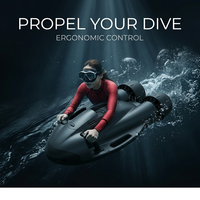 Scooter sous-marin de qualité supérieure, propulseur à double jet, Sea Glider Shadow Professional, équipement de plongée 25M
