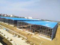 Bâtiment d'atelier de traitement mécanique à structure en acier lourd, préfabriqué en acier haute résistance Q420