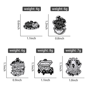 Dessin animé chat noir émail broches paresseux drôle chats broches revers Badge sac à dos bijoux accessoires cadeau pour les amis - Product Image 6