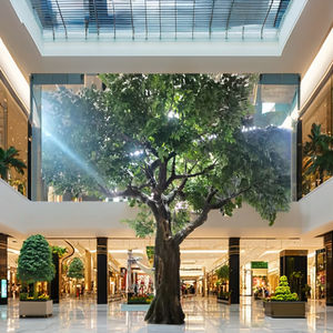 Grand banian vert artificiel décoratif d'intérieur durable de 4m Ficus en fibre de verre <span class=keywords><strong>PE</strong></span> Silk Outdoor 3m High Plastic - Product Image 4