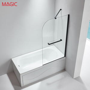 Porte coulissante simple pour <span class=keywords><strong>salle</strong></span> <span class=keywords><strong>de</strong></span> <span class=keywords><strong>bain</strong></span>, paroi <span class=keywords><strong>de</strong></span> <span class=keywords><strong>douche</strong></span> en verre, design européen, séparation sec/humide pour hôtel, MAGIC W14B 700x1400mm, <span class=keywords><strong>baignoire</strong></span> - Product Image 2