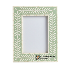 Cadre photo en bois fait main avec incrustation de nacre, cadre photo vertical pour table, cadre décoratif personnalisable - Product Image 2