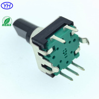 Encodeur rotatif Bourns PEC12R à montage vertical RE130F EC12 en12 12 mm avec interrupteur poussoir, 24 positions, 12/24 impulsions, 5 broches