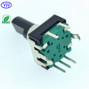 ตัวเข้ารหัสแบบหมุน Bourns PEC12R รุ่นติดตั้งแนวตั้ง RE130F EC12 en12 ขนาด 12 มม. พร้อมสวิตช์กด 24 จุด 12/24 พัลส์ 5 ขา - Product Image 2