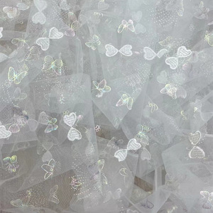 Tissu brodé papillon à prix d'usine, dentelle papillon, dentelle Lolita pour robe et jupe d'enfant - Product Image 4