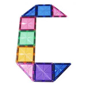 Wellbbplay New Star, Juego de 50 Piezas de Bloques Magnéticos 3D Cuadrados y Triangulares, Juguete Educativo de Construcción con Temática de Edificios Famosos - Product Image 2