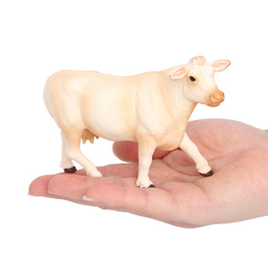 Figuras de Animales de Plástico Sólido al por Mayor, Modelo de Ganado Charolais, Juguetes Educativos con Certificación ASTM/EN71 - Product Image 4