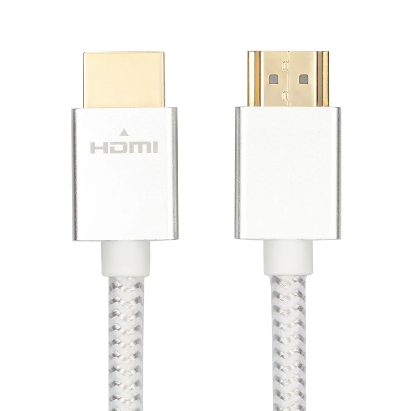 White High Speed 4k 60Hz UHD 2160P HD 1080P 3D Hdmi Braided Cord 30AWG Hdmi Cable 0.5m 3m 10m To 50m Hdmi Cable 2.0 For PS3