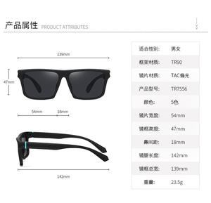 Nuovo arrivo occhiali da sole sportivi Oversize con protezione per gli occhi con montatura TR90 <span class=keywords><strong>blu</strong></span> o grigio e lenti Tac - Product Image 5