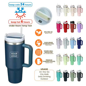Tumbler Isolato da 40oz con Manico, Tazza Isolata a Doppia Parete in Acciaio Inossidabile, Tazza da Viaggio per Caffè Freddo, Compatibile con Portabicchieri - Product Image 5