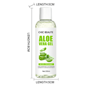 CHIC BEAUTE Marque Privée 99% <span class=keywords><strong>Pur</strong></span> Naturel Biologique Extrait d'Aloès Gel <span class=keywords><strong>Crème</strong></span> Apaisant et Réparateur Après-Soleil Doux à l'Aloès Vera pour le Visage - Product Image 5