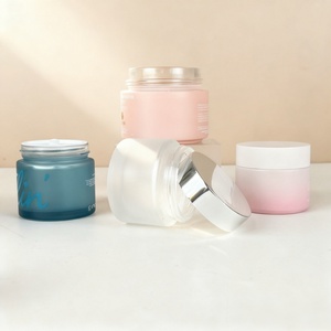 Pot en verre à large ouverture pour crème cosmétique visage 5g 10g 15g 20g 30g 50g 100g, pot en verre rose vide pour gommage corporel - Product Image 6
