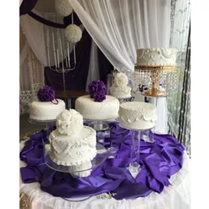 高品质丙烯酸蛋糕架，带6个独立底座，用于婚礼生日派对用品