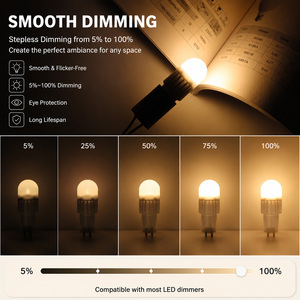 Ampoule LED G9 mini à base céramique, sans scintillement, certifiée ETL, dimmable, 2W, 200LM, AC120V - Product Image 3