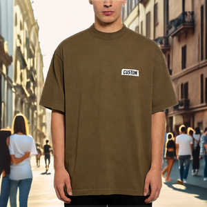 Camiseta con Aspecto Vintage Marmoleado, Corte Holgado, Cuello Redondo, Mezcla de Algodón Suave, Lavado Ácido, para Hombre - Product Image 2