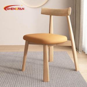 Chaise de salle à <span class=keywords><strong>manger</strong></span> en bois massif de style campagnard français, dossier incurvé, chaises de salle à <span class=keywords><strong>manger</strong></span> pour la maison, restaurant, café - Product Image 6