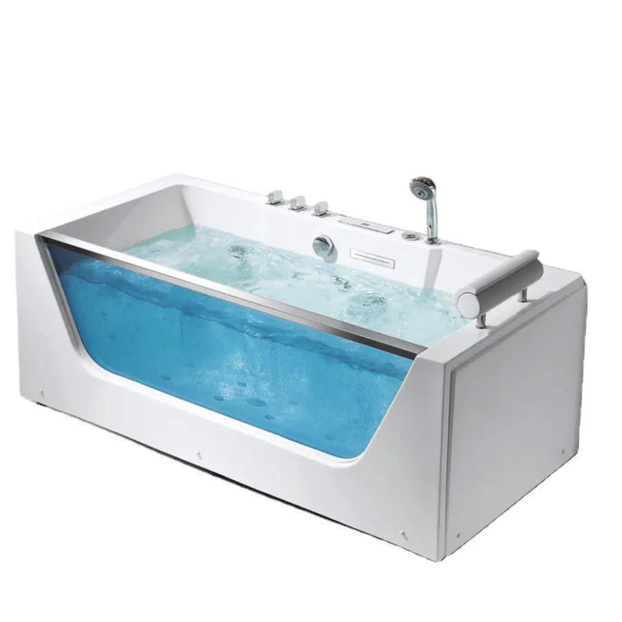Роскошная прозрачная стеклянная ванна, горячие ванны, акриловая гидромассажная Ванна для тела, ванна для спа и джакузи, ванны для ванной