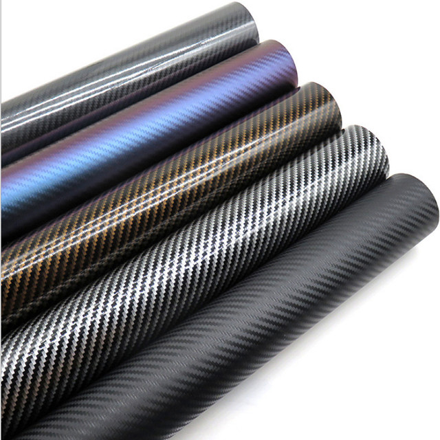 Customized Size Car Carbon Fiber Car Sticker Body Decoration Wrap Film Center Console Film Factory Direct Sales