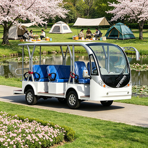 Autobús Turístico Eléctrico de 11 Asientos con Techo Abierto, Alimentado por Batería, para Resorts y Zonas Turísticas - Product Image 1