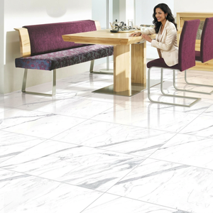 Carreaux de sol en marbre de porcelaine émaillée ultra-mince Foshan Brecia Silver 600x1200mm, carreaux de sol de salle de bain en porcelaine - Product Image 1