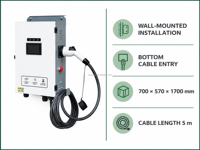 Chargeur mural rapide certifié CE Ocpp 30 kW, Wallbox, CCS pour véhicules électriques, station de recharge EV, chargeur EV 22 kW