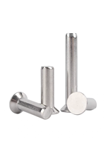Rivets solides à tête fraisée en acier inoxydable 304, finition brillante, classe 4.8 6.8, fixation métallique à tête plate pour la décoration de bâtiments et l'automobile