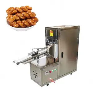Produk penjualan terlaris gulungan adonan goreng segar pretzel mesin penjual dengan harga murah