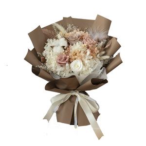 Decorazione di fiori essiccati con Bouquet di <span class=keywords><strong>Rose</strong></span> conservati di fascia alta per il capodanno cinese regalo di laurea per la festa della mamma di san valentino - Product Image 5