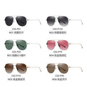 Lunettes de soleil pour hommes en nylon 2024, lunettes de soleil classiques pour la conduite, lunettes de soleil à monture métallique avec verres miroir JS8509, lunettes de soleil pour hommes/femmes - Product Image 6