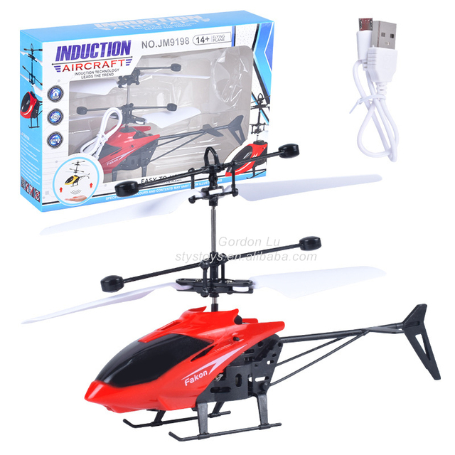Kids Gesture Sensing Flying Helicopter Flashing Light Infrared Controlled Micro Drone Toy for Kids