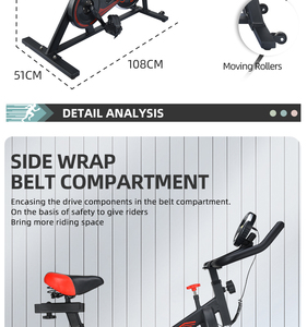 HACFIT fábrica logotipo personalizado gimnasio ejercicio Spin bicicleta cuerpo inteligente Fitness resistencia magnética <span class=keywords><strong>Spinning</strong></span> bicicleta con pantalla <span class=keywords><strong>Bluetooth</strong></span> - Product Image 4