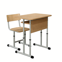 Ensemble Chaise et Bureau Étudiant Réglable en Hauteur, Mobilier de Classe en Bois MDF Durable pour Collège et Lycée, Bureau en Bois Robuste