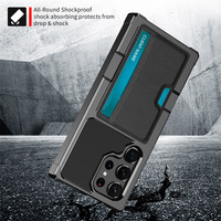 Étui de téléphone hybride avec porte-cartes TPU+PC, écologique, antichoc, pour S24/S23/S22/S21/S20/S10/S23 Fe