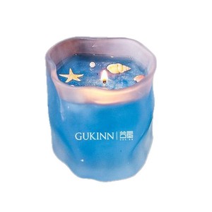 Vela aromática Blue Dream Ocean de cera de soja con luz nocturna, ambiente romántico, caja de regalo para mujeres, recuerdo. - Product Image 1