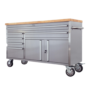 60 Inch 6 Drawers Stainless Steel Tool Box Roller Cabinet With Tools