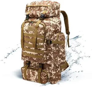 Прямая поставка с фабрики 70L высокогорный тактический рюкзак для мужчин, большой охотничий рюкзак для выживания, водонепроницаемый цифровой походный рюкзак