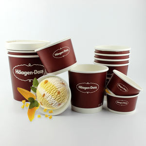 Gobelet en papier jetable à paroi simple de 473 ml avec couvercle pour crème glacée, lait, yaourt, nouilles, sucre, sushi, biscuits, hamburgers, emballage alimentaire - Product Image 1