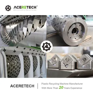 Aceretech HS1200 rifiuti plastica monoalbero PP/PE pellicola industriale trituratore con prezzo di fabbrica