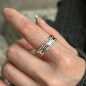 แหวนเงินแท้ S925 ดีไซน์เรียบง่าย ลายดาว สำหรับผู้หญิง สวมใส่ได้ทุกวัน เครื่องประดับคุณภาพดี ดีไซน์แบบวงเปิด - Product Image 1